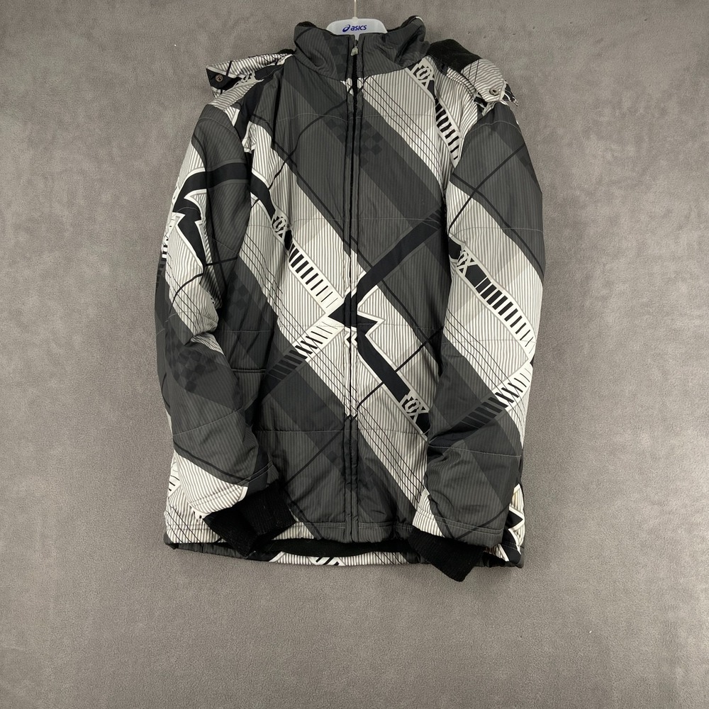 Y2K Fox Racing Ski Jacket Sz M Multicolor Geometric Full Zip Snowboarding